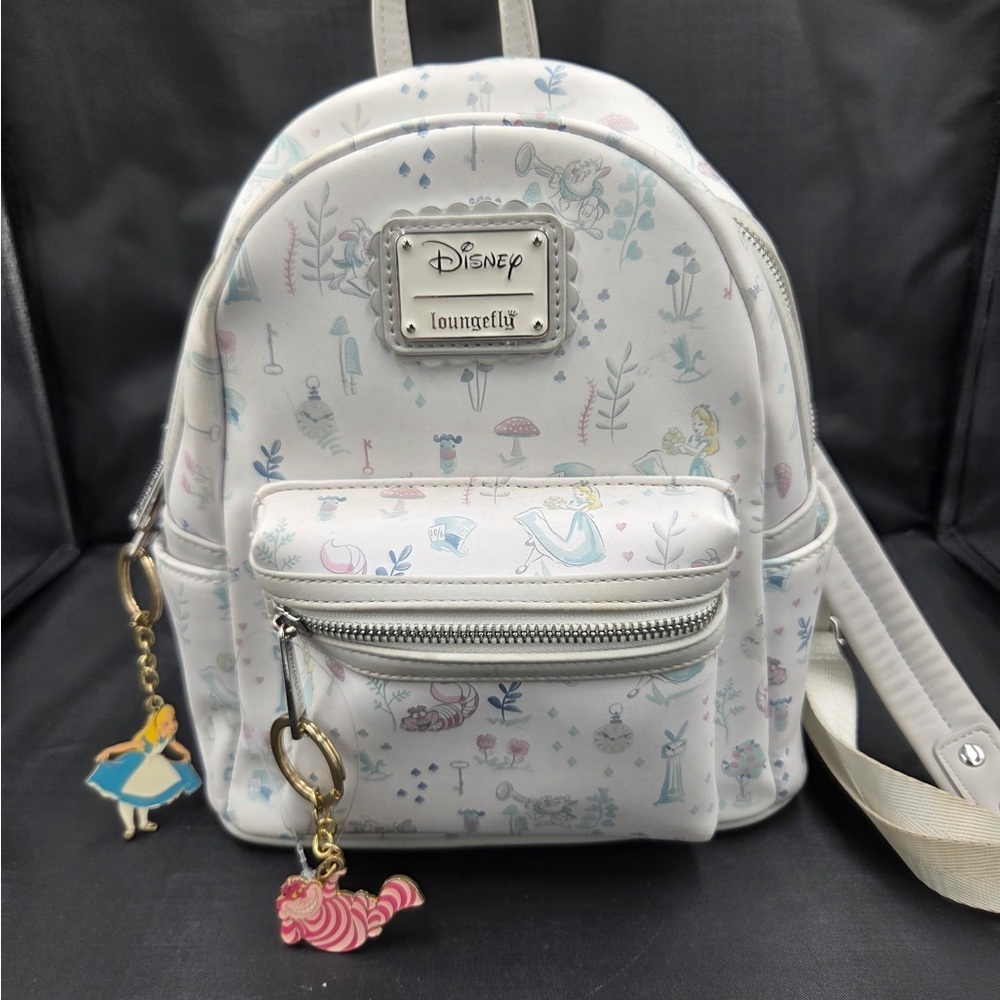 Disney Loungefly White Alice in Wonderland Backpack